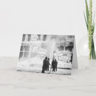 Brandmän pryder korridorerna helgkort