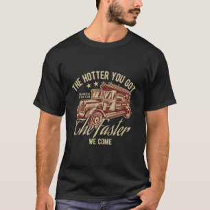 Brandmän Rädding Team Vintage Stil Fire T Shirt