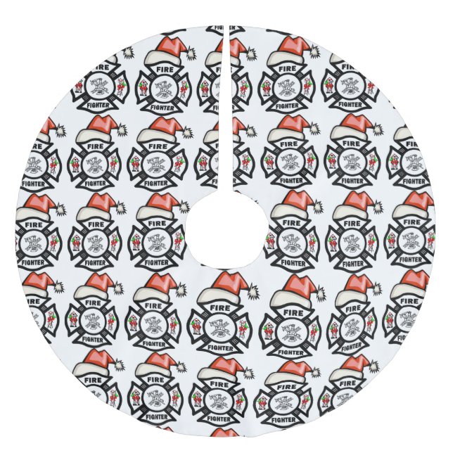 Brandman Santa Julgransmatta Borstad Polyester (Framsidan)