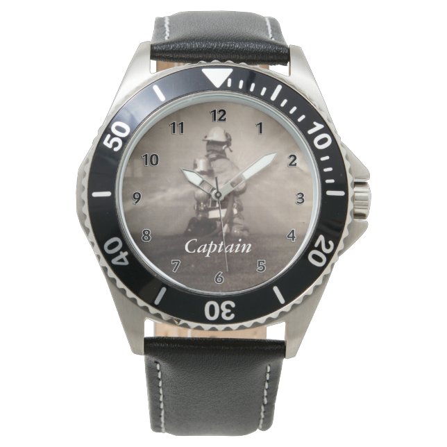 Brandmän som arbetar i Linjer Armbandsur (Framsida)