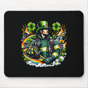 Brandman St Patricks Day Män Brandman Brandförvar Musmatta