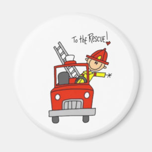 Brandman Stick figur Magnet
