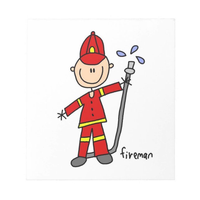 Brandman stickfigur anteckningsblock (Framsida)