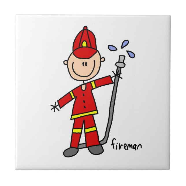 Brandman Streckfigur Kakelplatta (Framsidan)