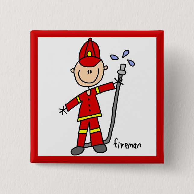 Brandman Streckfigur Knapp (Framsida)