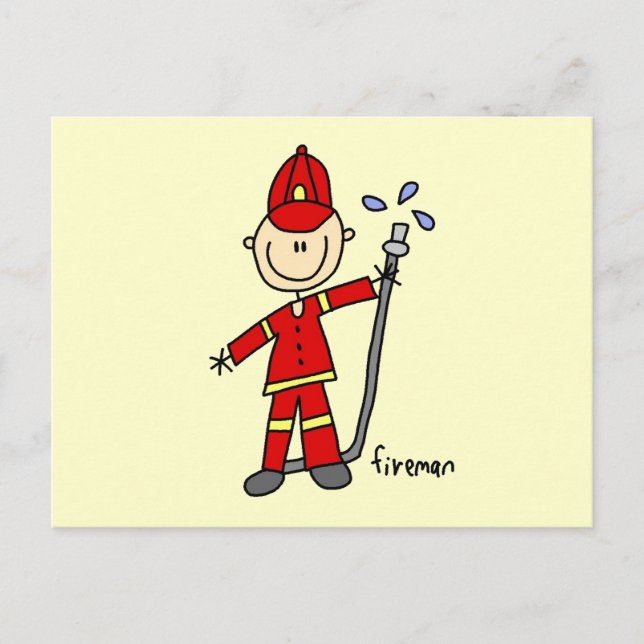 Brandman Streckfigur Vykort (Framsida)