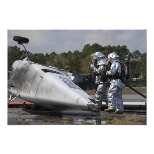 Brandmän svarar på scenen fototryck