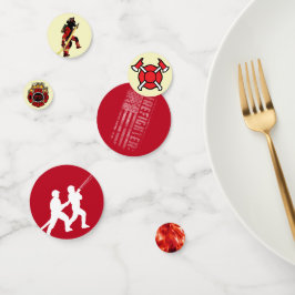 Brandmän Symbols Bord Confetti