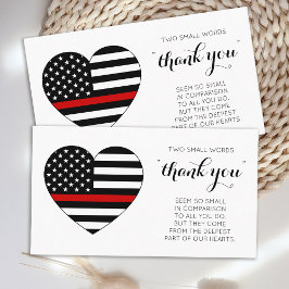 Brandman Tack Fire Thin Red Line Station Visitkort