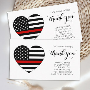 Brandman Tack Fire Thin Red Line Station Visitkort