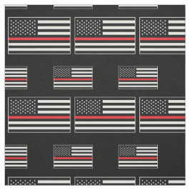 Brandman Thin Red Line American Flagga Fireman Tyg