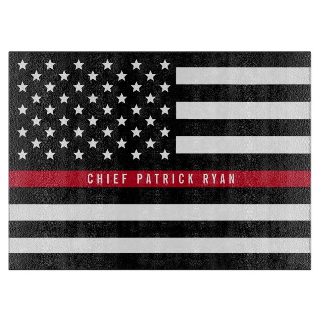Brandman Thin Red Line American Flagga Namn (Framsidan)
