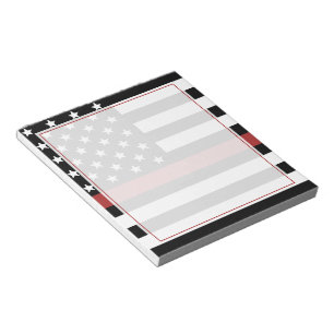 Brandman Thin Red Line Flagga Fire Dept. Anteckningsblock