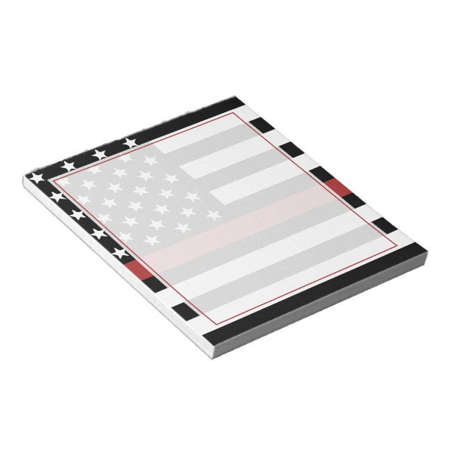 Brandman Thin Red Line Flagga Fire Dept. Anteckningsblock (Vinklad)