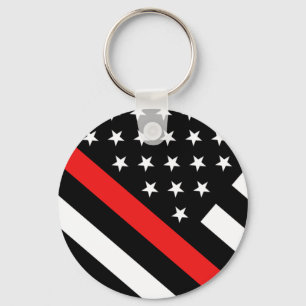 Brandman - Thin Red Line-Flagga Nyckelring