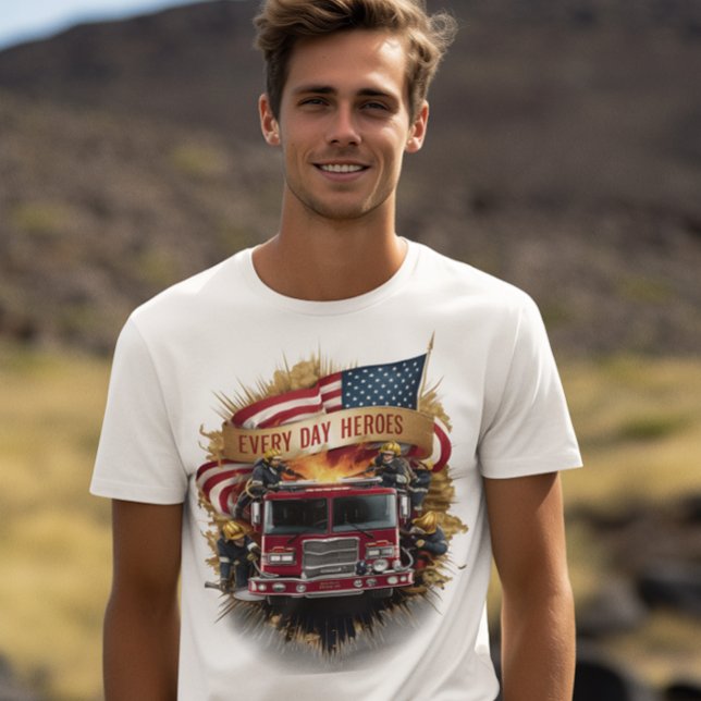 Brandmän under Flagga T Shirt (Skapare uppladdad)