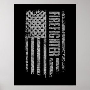 Brandman USA Flag Distressed design Poster