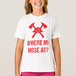 Brandman var mitt vattna med slang på? Roligt T-shirt