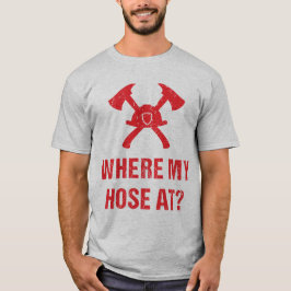 Brandman var mitt vattna med slang på? Roligt T-shirt