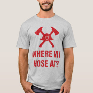 Brandman var mitt vattna med slang på? Roligt T-shirt