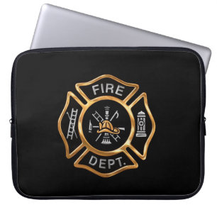 Brandmanemblemguld Laptop Sleeve