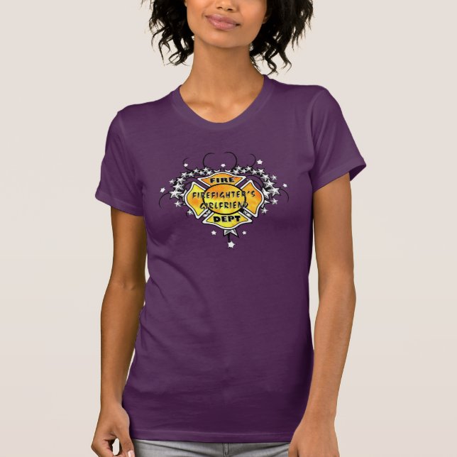 Brandmanflickväntatuering T-shirt (Framsida)