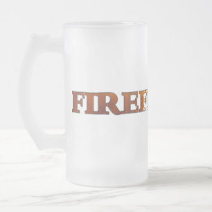 Brandmanmugg Frostat Ölglas