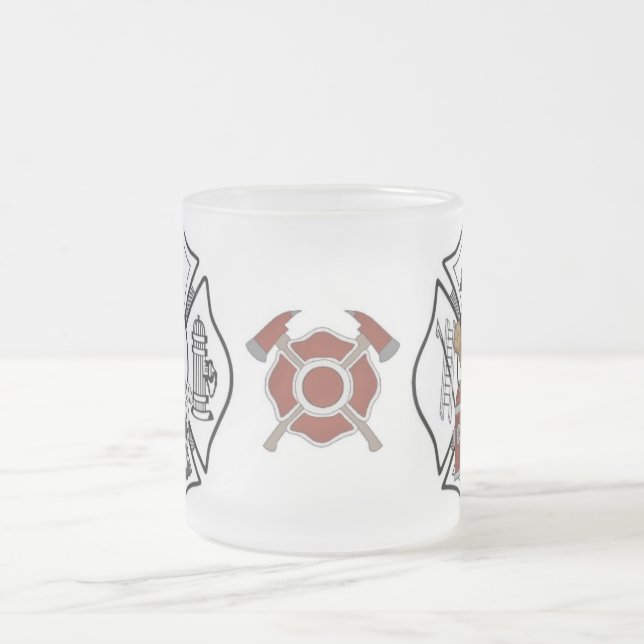 Brandmannen avfyrar avdelnings-björnen frostad glasmugg (Center)