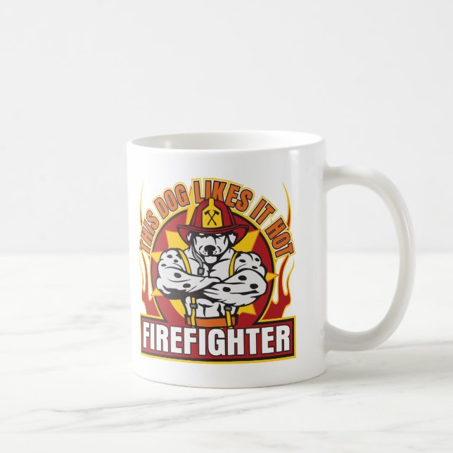Brandmannen gillar hoat det kaffemugg (Höger)