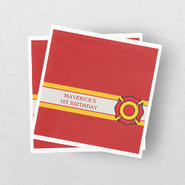 Brandmannen Ljud Alarmet 1-årsdag Pappersservett