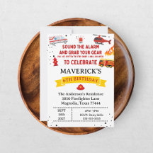 Brandmannen Ljuder Larm Födelsedag