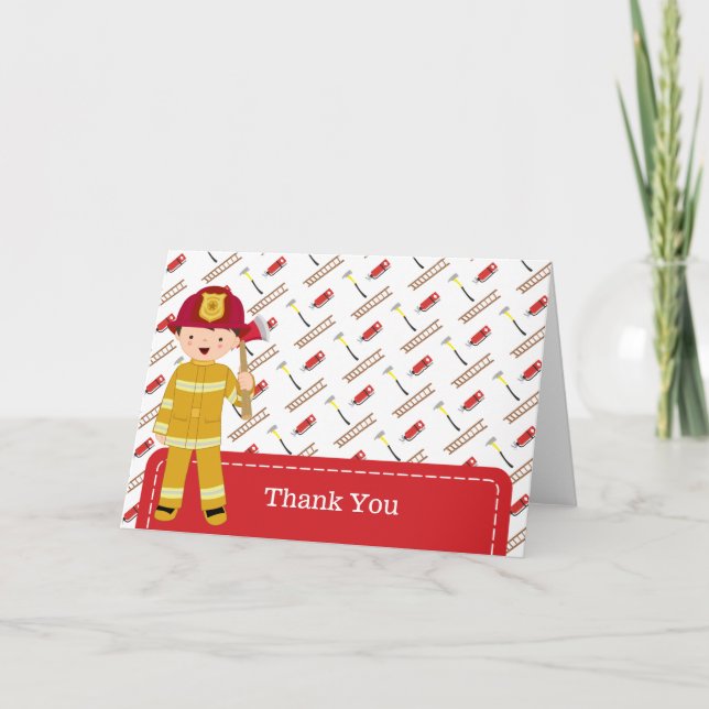 Brandmannen tackar dig tack kort (Framsida)