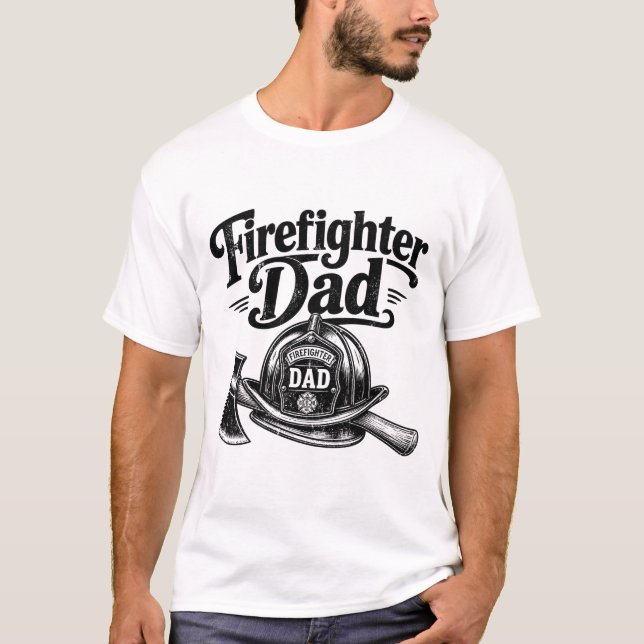 Brandmanpappa – Hjälte, Skyddare, Legend T Shirt (Framsida)
