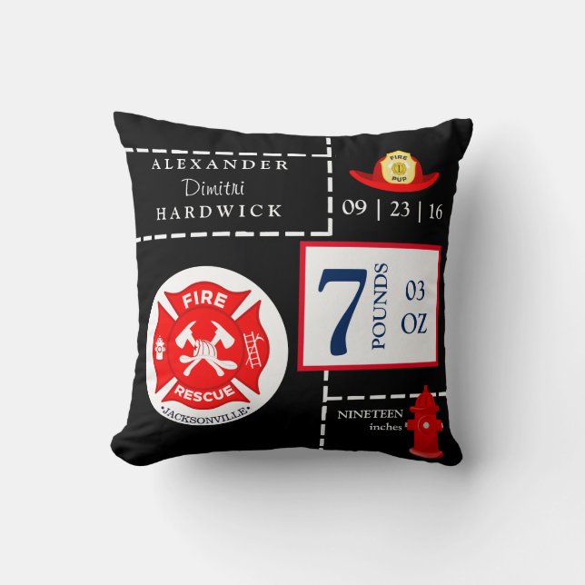 Brandmanräddingen avfyrar pojke minnessaken för kudde (Framsida)