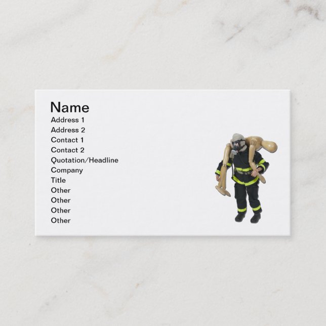 Brandmanräddingperson Visitkort (Framsida)