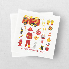 Brandmans Födelsedagsfirande med Larm Pappersservett