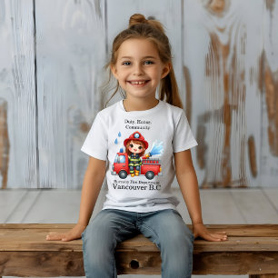 Brandmansbesprutning med joyfull besprutning vatte t shirt