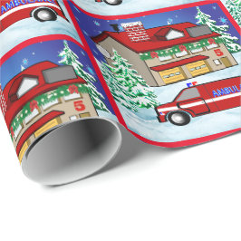Brandmansbrandsläckare i Station Ambulans EMS jul Presentpapper