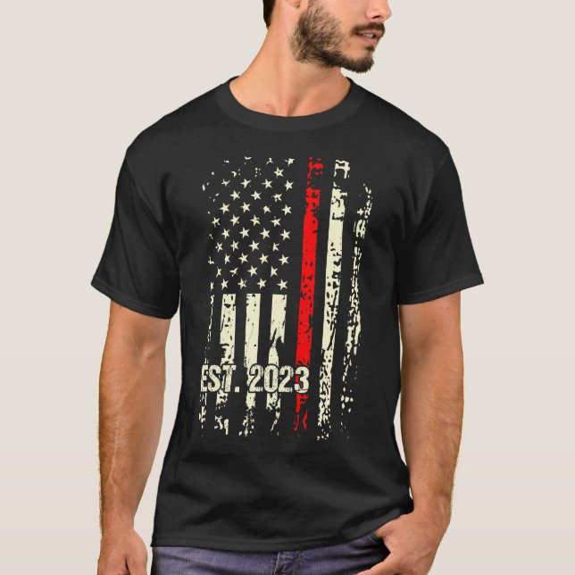 Brandmansbrandsläckare Studenten Shirt Red Line Fi T Shirt (Framsida)