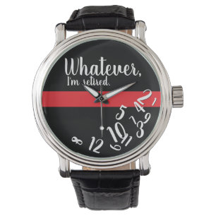 Brandmansbrun Pension Thin Red Line Armbandsur