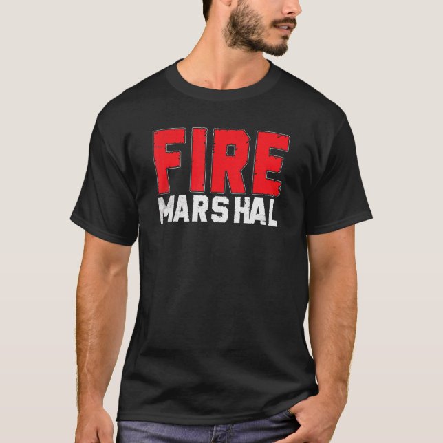 Brandmanschettkommissionär Brandkombatters Investi T Shirt (Framsida)
