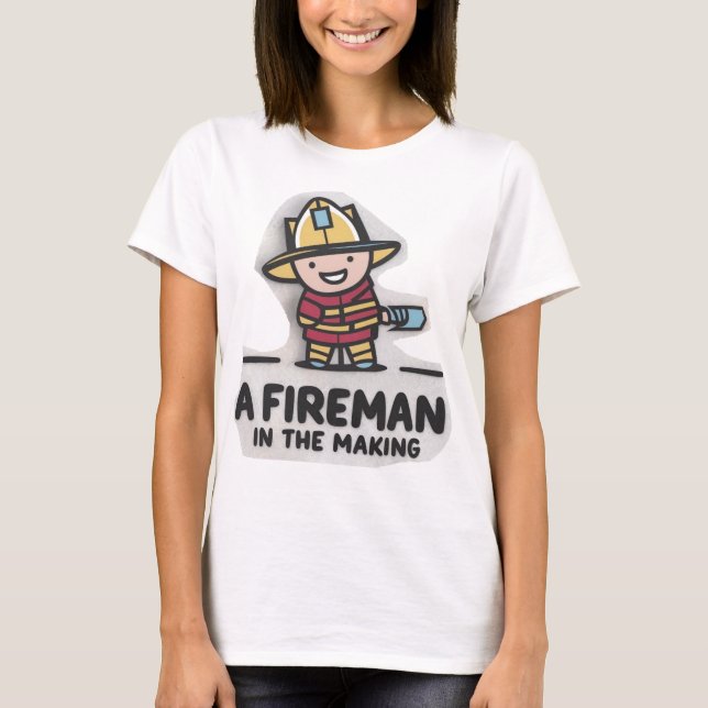 Brandmanselev. Blivande brandman  T Shirt (Framsida)