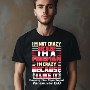 Brandmansentusiasm för deras arbete t shirt