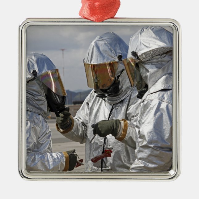 Brandmansfartyg för Rädding av luftfartyg Julgransprydnad Metall (Framsidan)