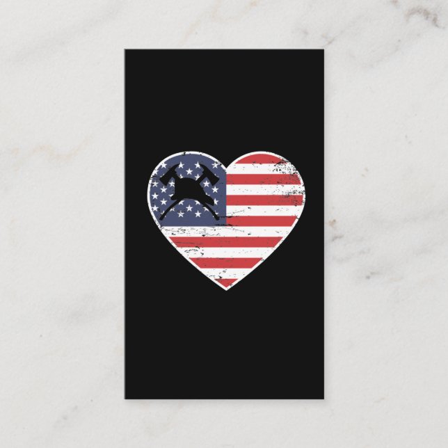 Brandmansflickvän Valentines day Visitkort (Framsida)