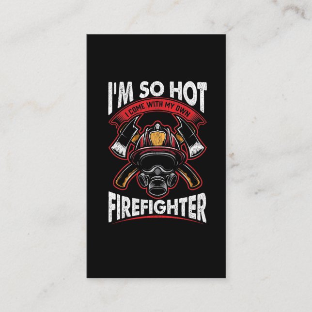 Brandmansfrun Hett Fireman Make Visitkort (Framsida)