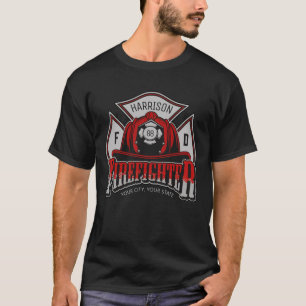 Brandmanshjälm ADD NAME Räddningstjänst Räddning T Shirt