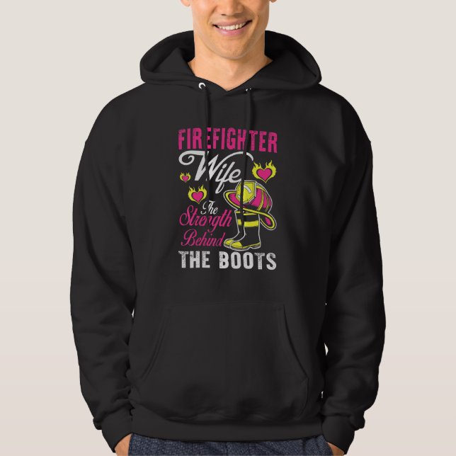 Brandmansmakens styrka bakom Boots Man Wom Hoodie (Framsida)