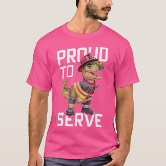 Brandmansmatriser T Rex-attlingsglödlampor Shirt