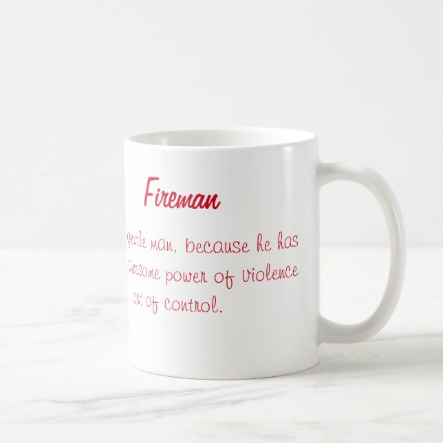 Brandmansmotor Fire Bell Red gentlemen an Kaffemugg (Höger)